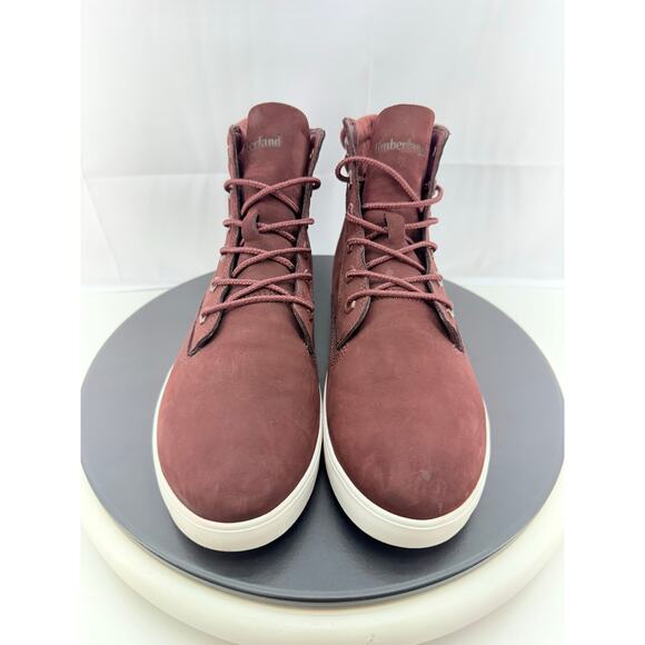 Timberland Dausette Burgundy Women's Size 10 Sneakers Boots Nubuck Suede Shoes - Picture 3 of 12
